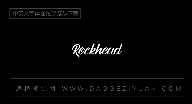 Rockhead Script Font